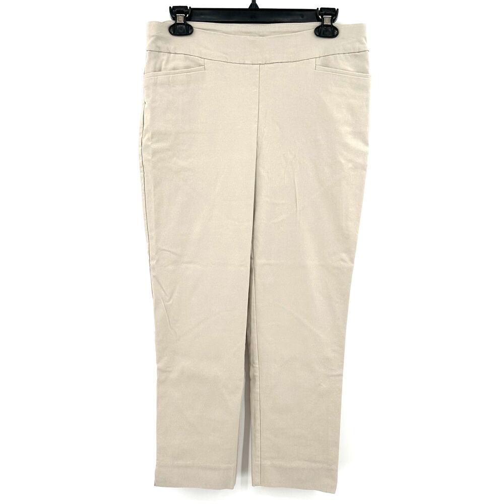Chico´s US Size 8 / Chico´s Size 1 Pull On Khaki Pants Tan Casual Slip On‎